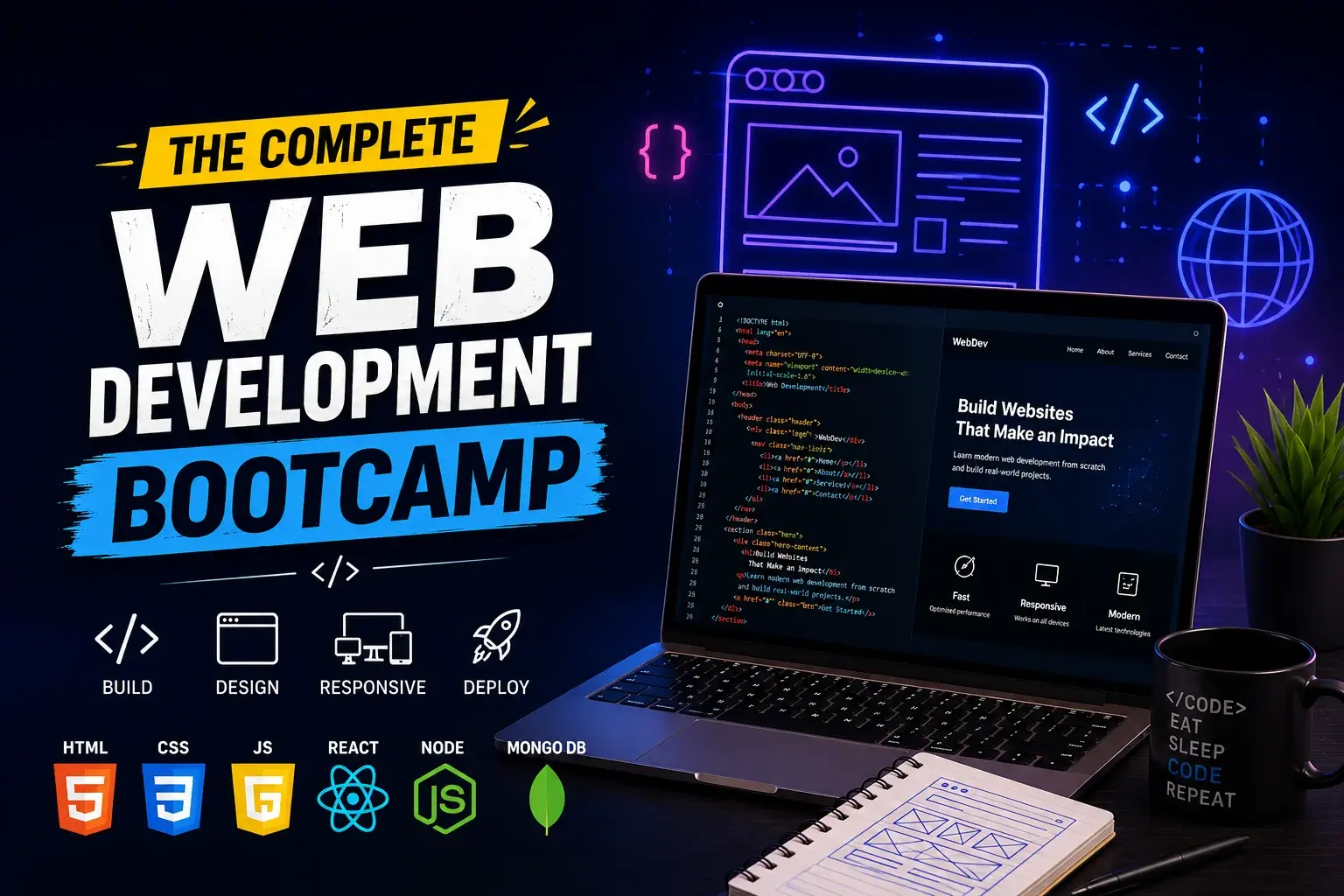Kompletny bootcamp tworzenia stron internetowych
